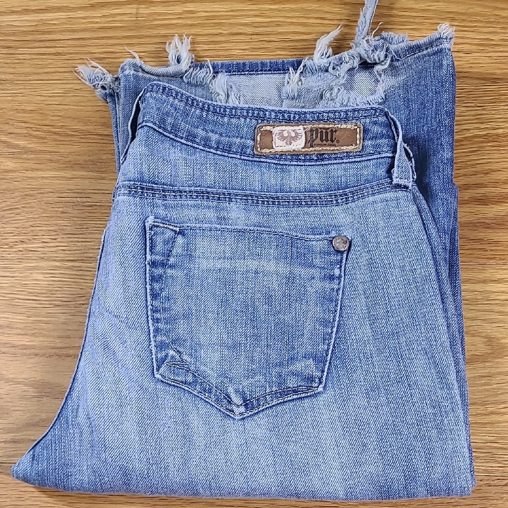 PUR PREMIUM VINTAGE 29x32 GIRLS WOMENS 1997 BARDOT BOOTCUT FLARE FADE JEANS - Picture 7 of 7